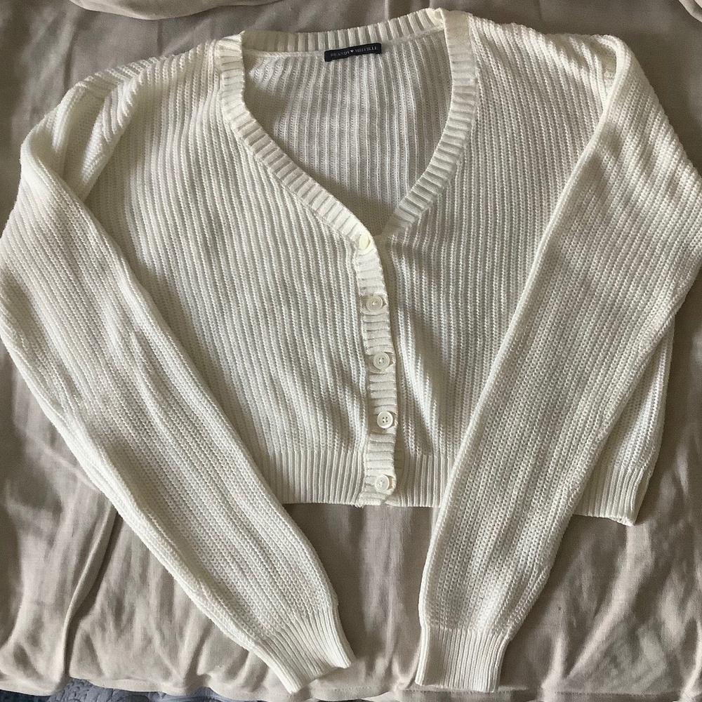 Brandy Melville White Sweater Size: XS/S